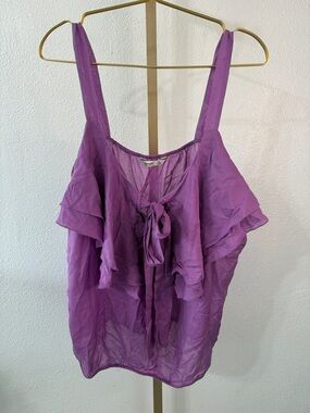 Old Navy Purple Ruffle Tie-Front Camisole- XL- NWT